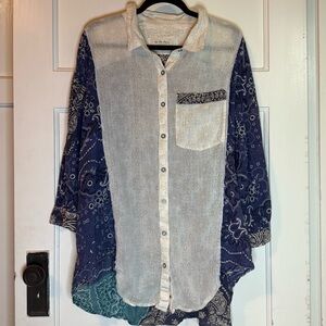 Free People Sun Valley Bandana Cotton Tunic